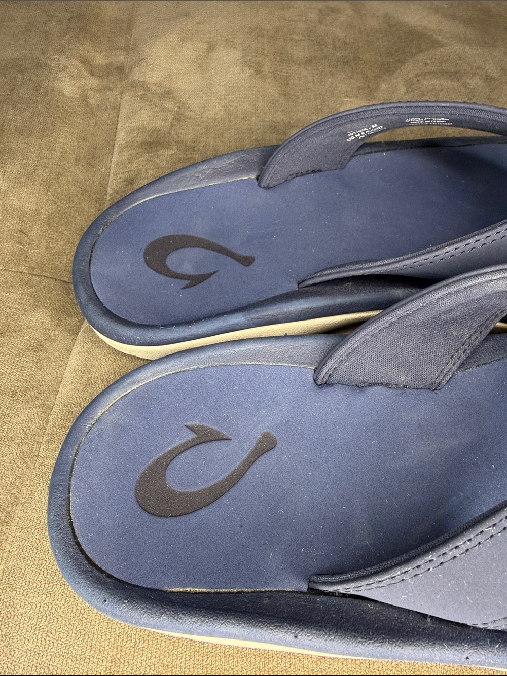 OluKai Ohana Navy Flip Flop Sandals with Cushioned Footbed - Picture 5 of 7